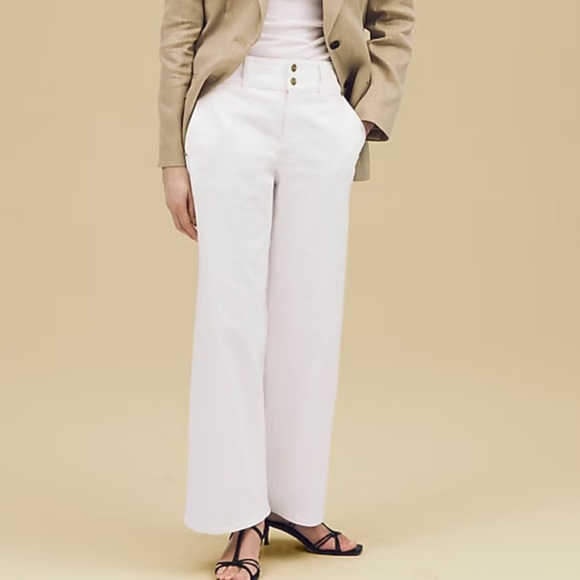 J crew white Tall slim-wide jean with stacked buttons - Picture 4 of 5